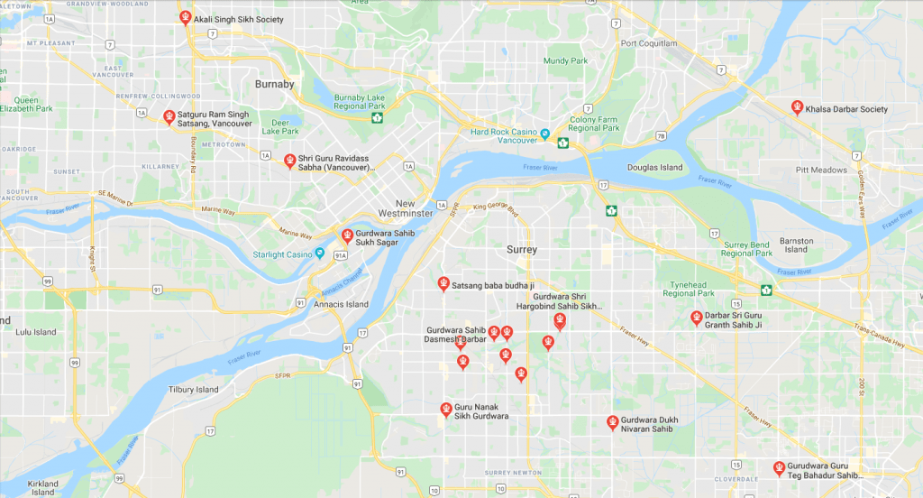 Gurudwara near me in surrey